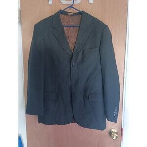 Caravelli Men Blazer Suit Jacket  Black 3-Button Paris 3B Italy - Size 40R